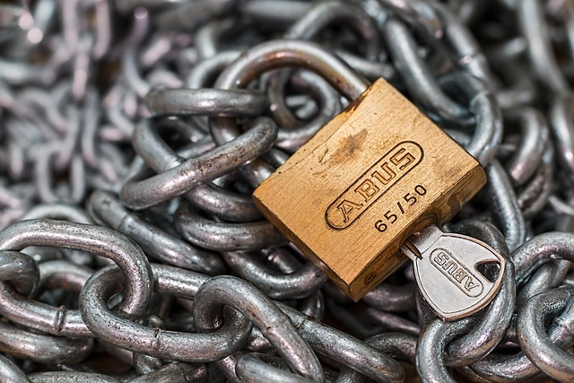 Security lock key and chains