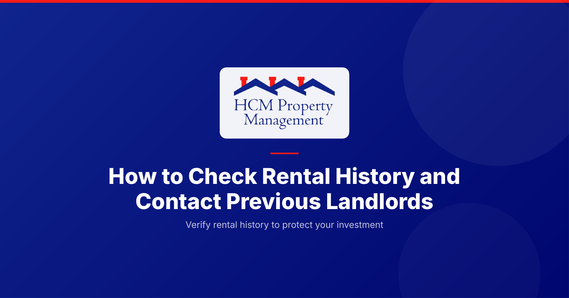 How to check rental history and contact previous landlords