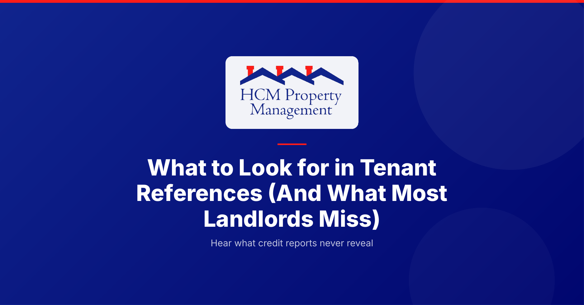 What to look for in tenant references